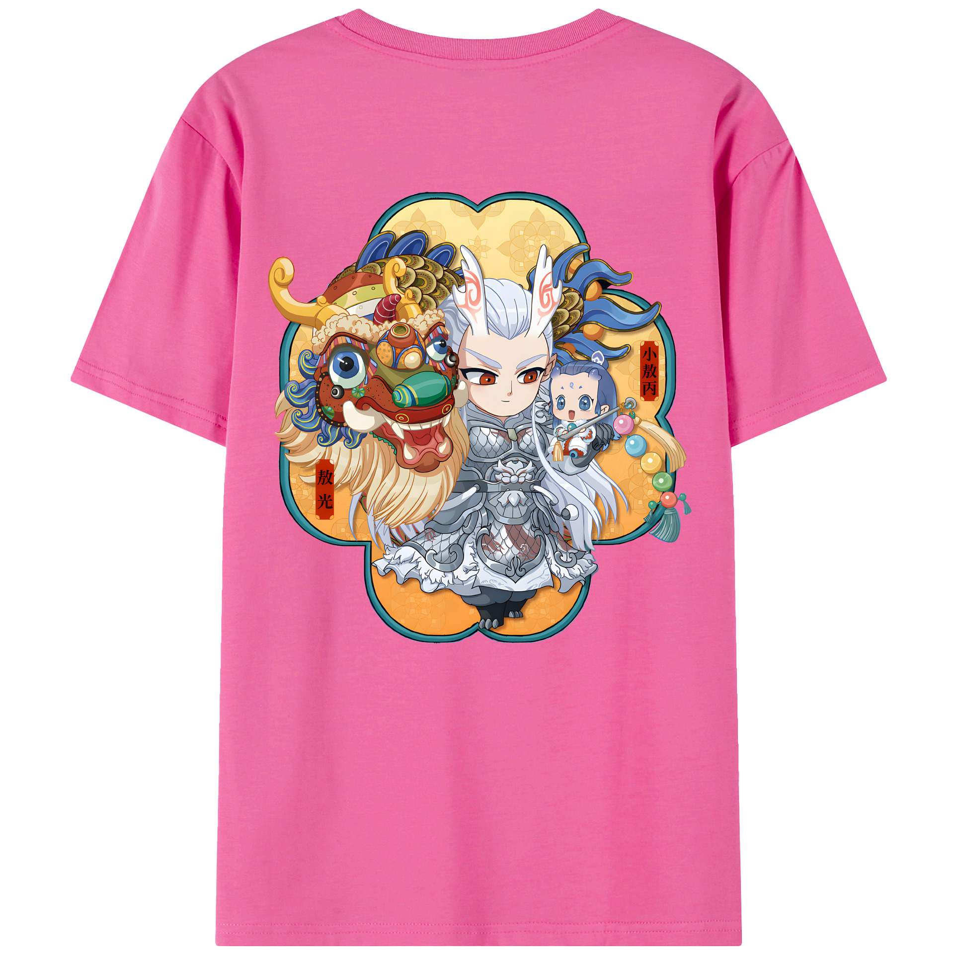 （画像用） Ne Zha 2 ナタ 魔童の大暴れ レディース半袖Tシャツ(バックプリント)